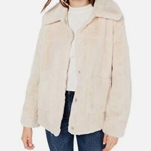 Jou Jou Women's Cream Teddy Jacket